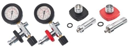 Flaskkopplingar och fyllningskranar